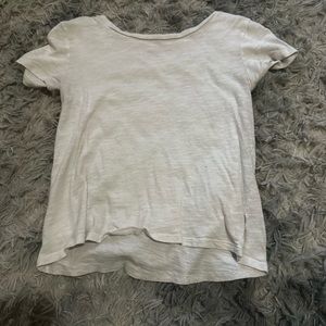 Soft White Long Crop Top